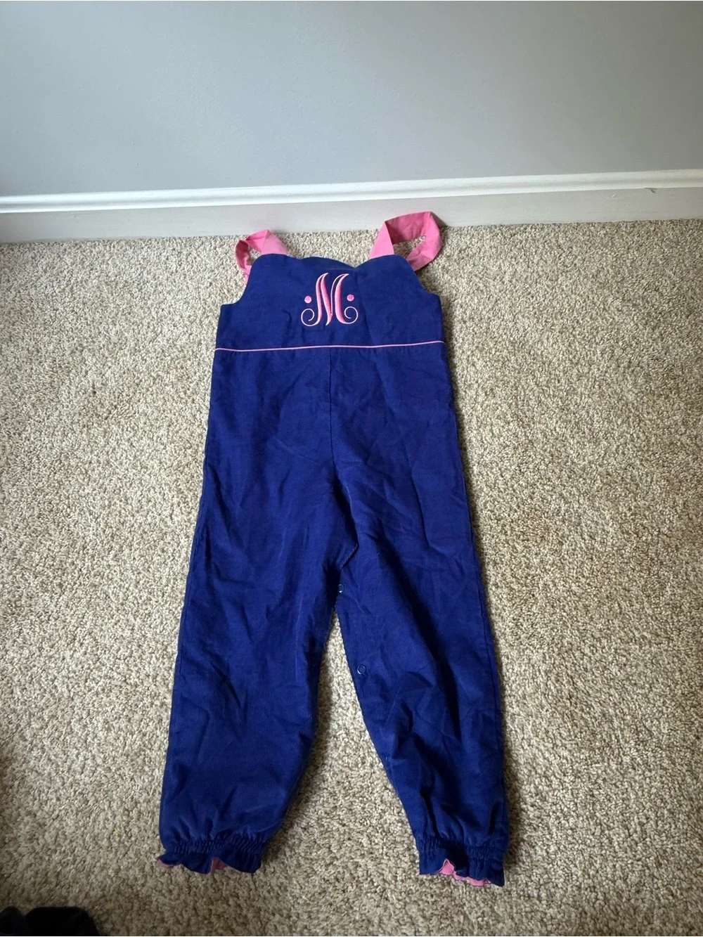 The Beaufort Bonnet Company Blue Romper with Pink Details